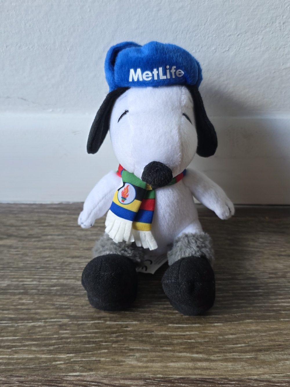 Snoopy stuffed animal from the collection of the 2014 MetLife Winter Olympics.